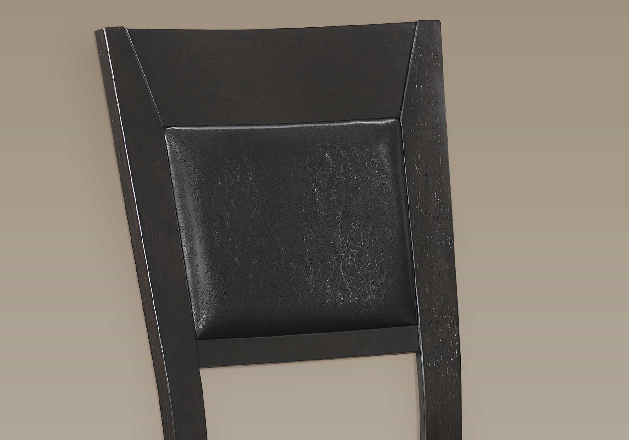 CHAISE DE SALLE À MANGER - 2PCS / 39"H / CAPPUCCINO / ASSISE BRUN ( Meuble Mtl ) 