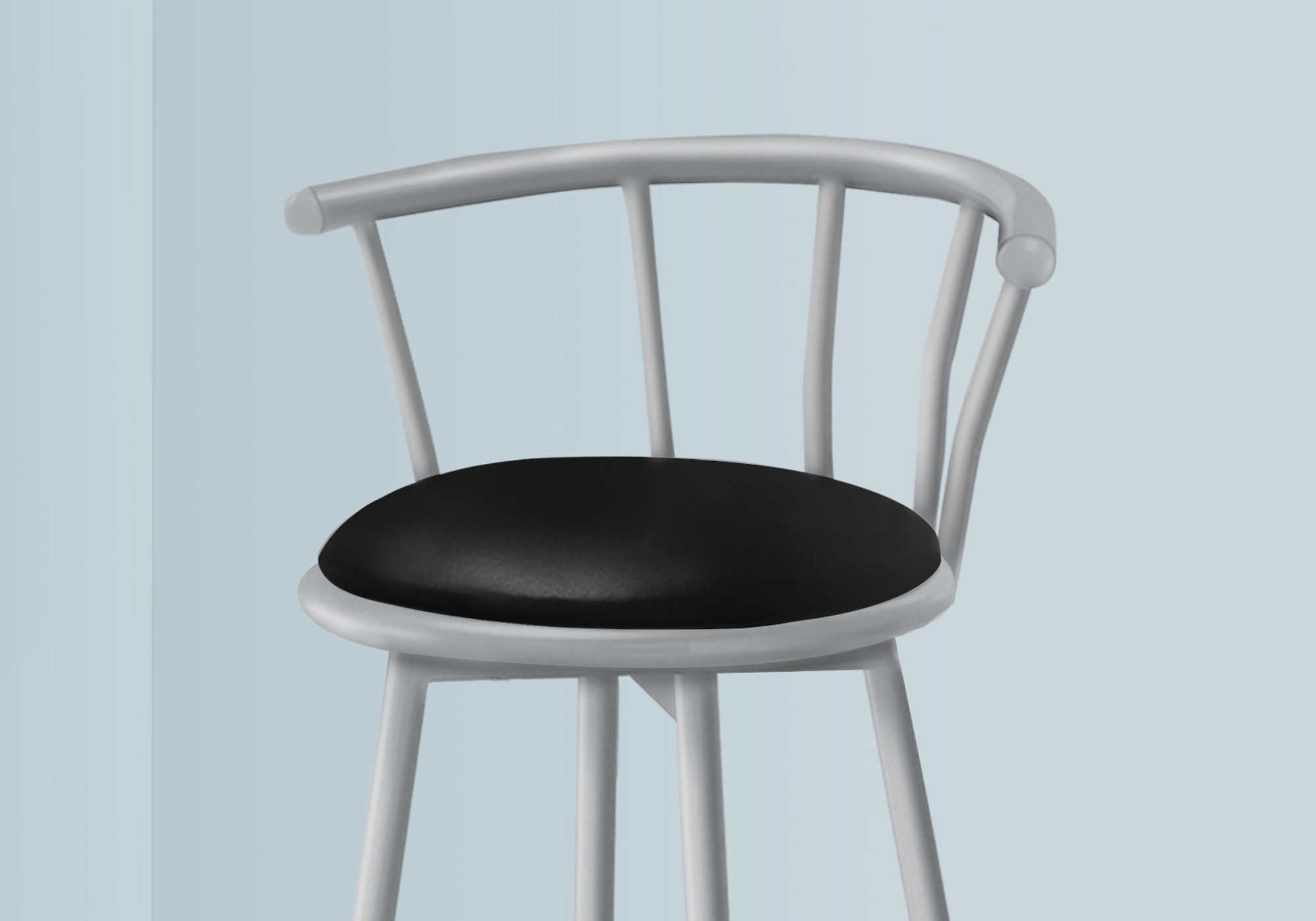 TABOURET DE BAR - 2PCS / 36"H / PIVOTANT / MÉTAL ARGENT