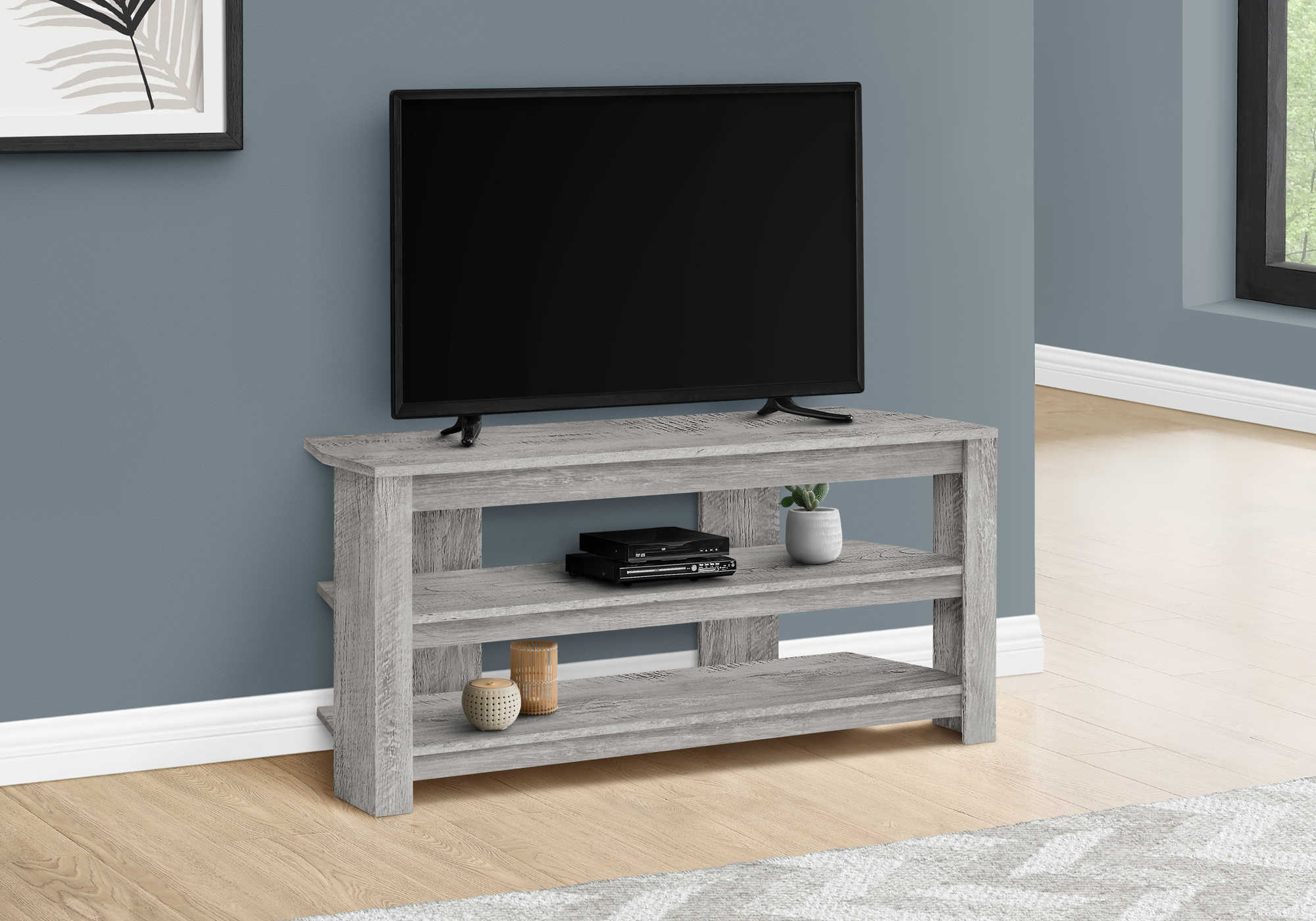 MEUBLE TV - 42"L / COIN GRIS INDUSTRIEL ( Meuble Mtl ) 