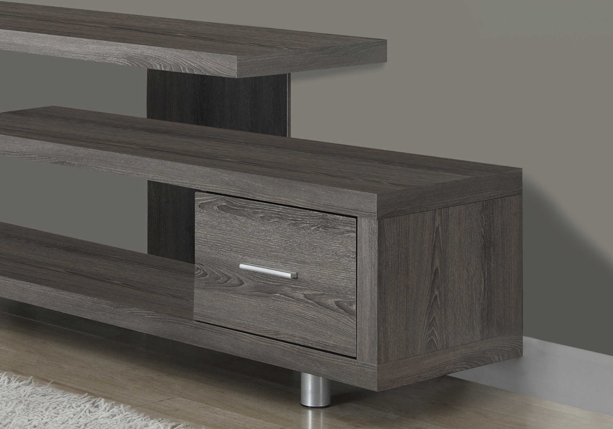 MEUBLE TV - 60"L / TAUPE FONCÉ AVEC 1 TIROIR ( Meuble Mtl )