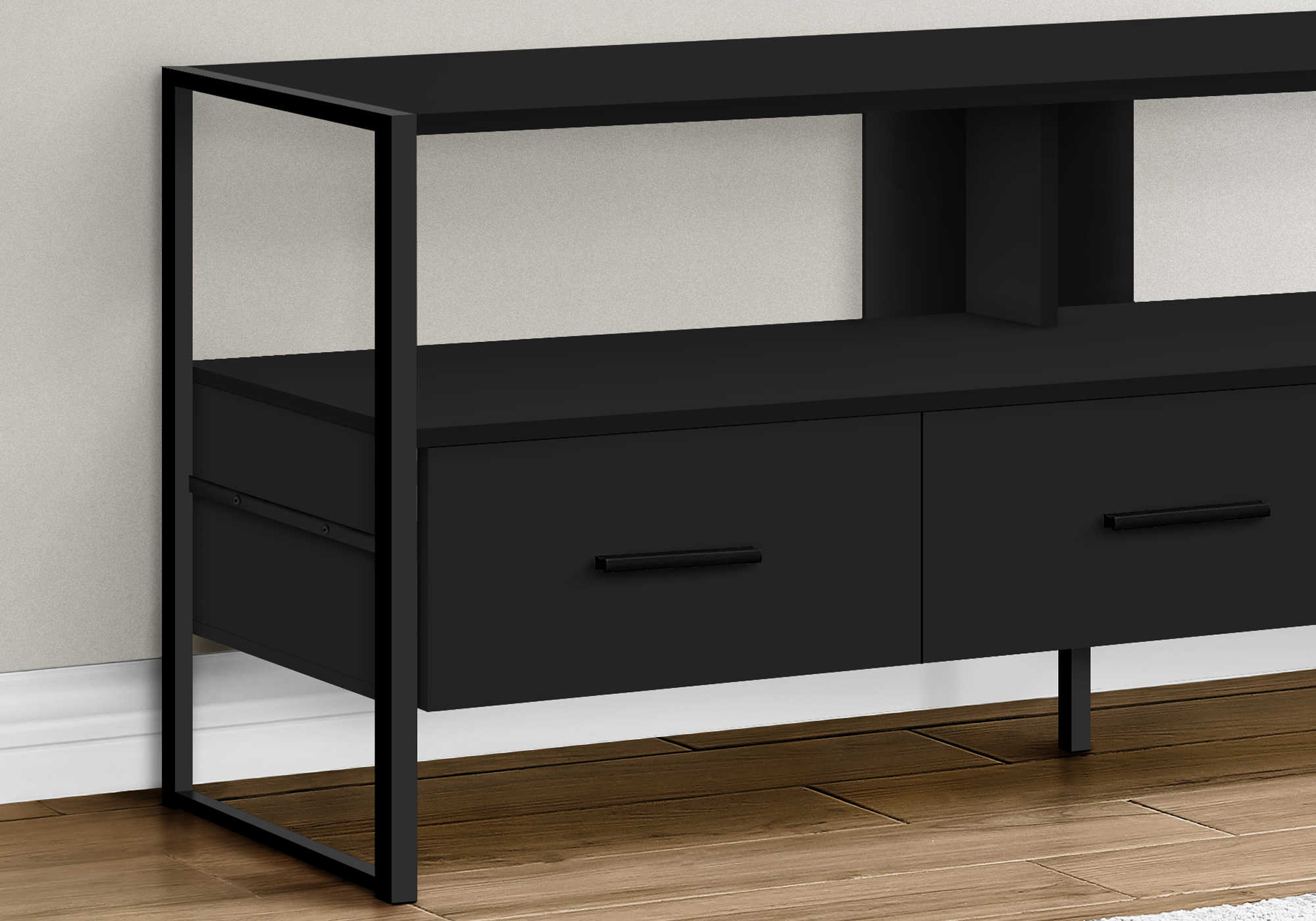 MEUBLE TV - 48"L / NOIR / METAL NOIR 