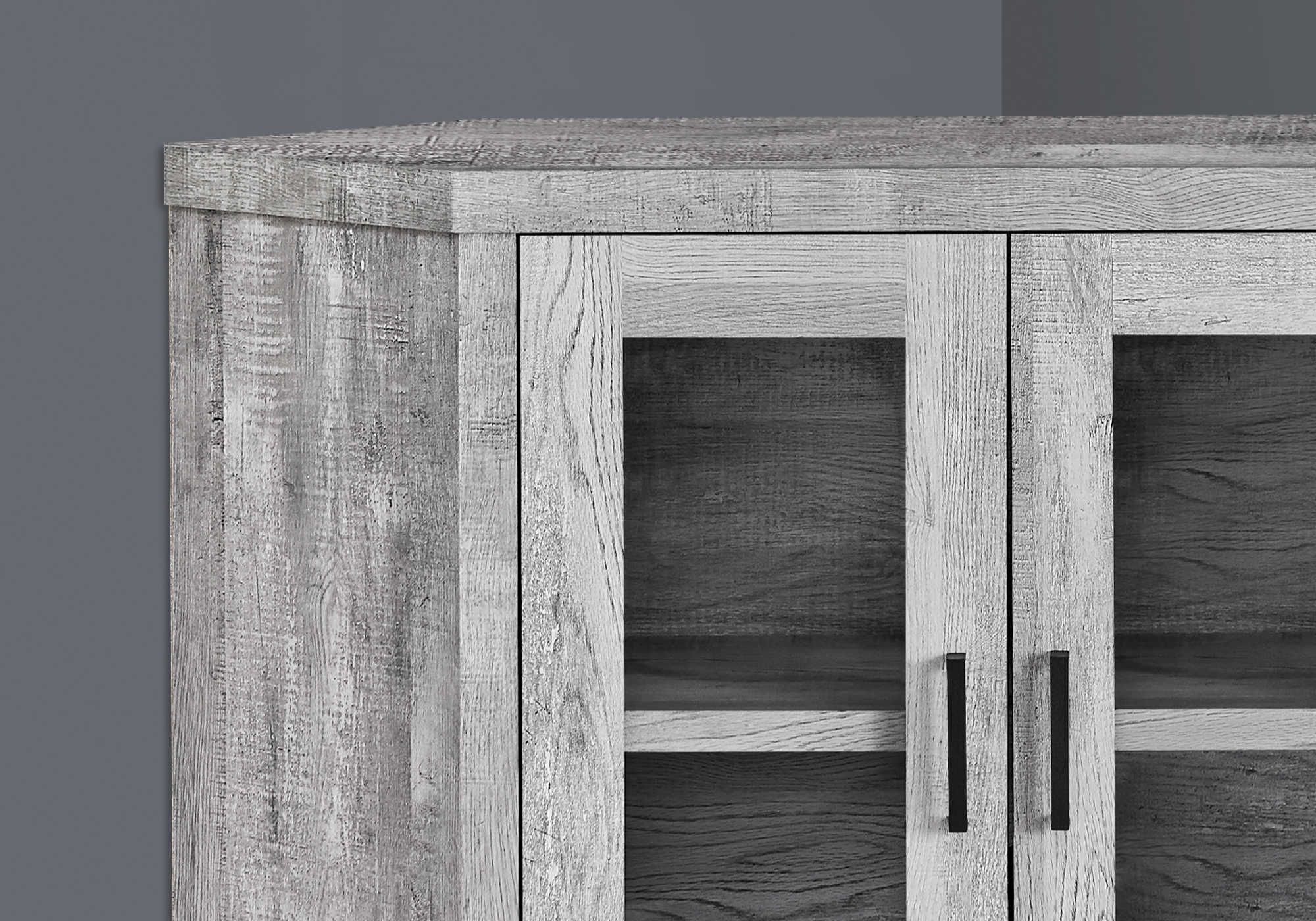 MEUBLE TV - 42"L / COIN ASPECT BOIS GRIS ( Meuble Mtl ) 