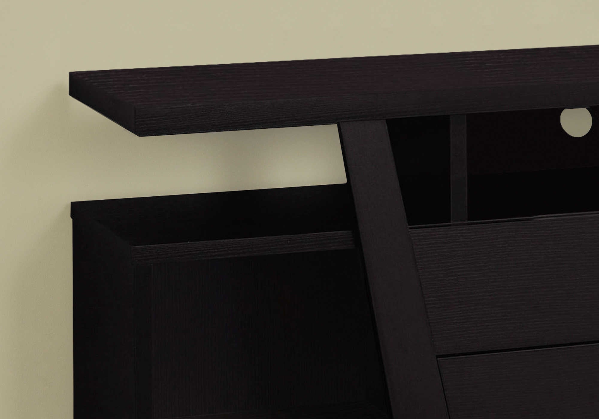 MEUBLE TV - 60"L / ESPRESSO AVEC 2 TIROIRS DE RANGEMENT ( Meuble Mtl ) 
