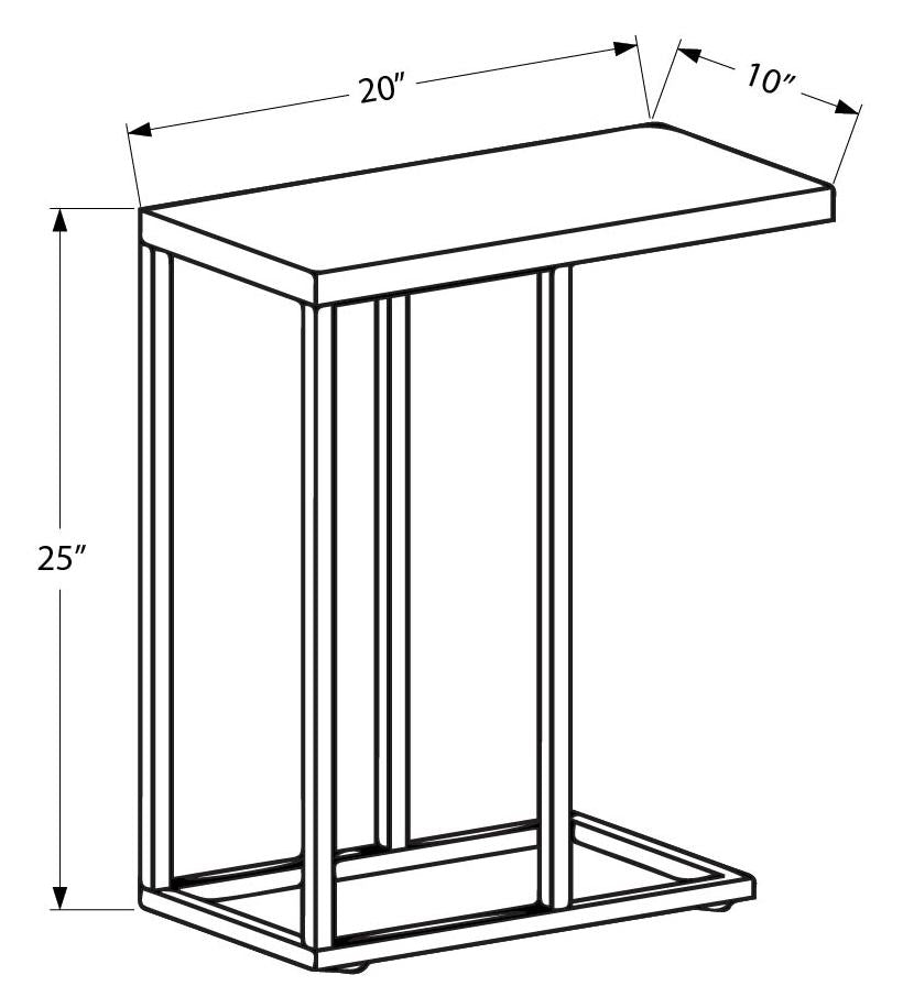 TABLE D'APPOINT - DESSUS EN TERRE CUITE / BRUN MARTELÉ ( Meuble Mtl ) 