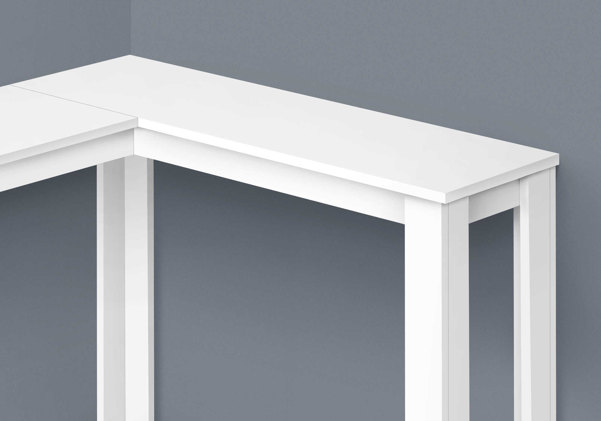 TABLE D'APPOINT - 36" / CONSOLE DE COIN BLANCHE 