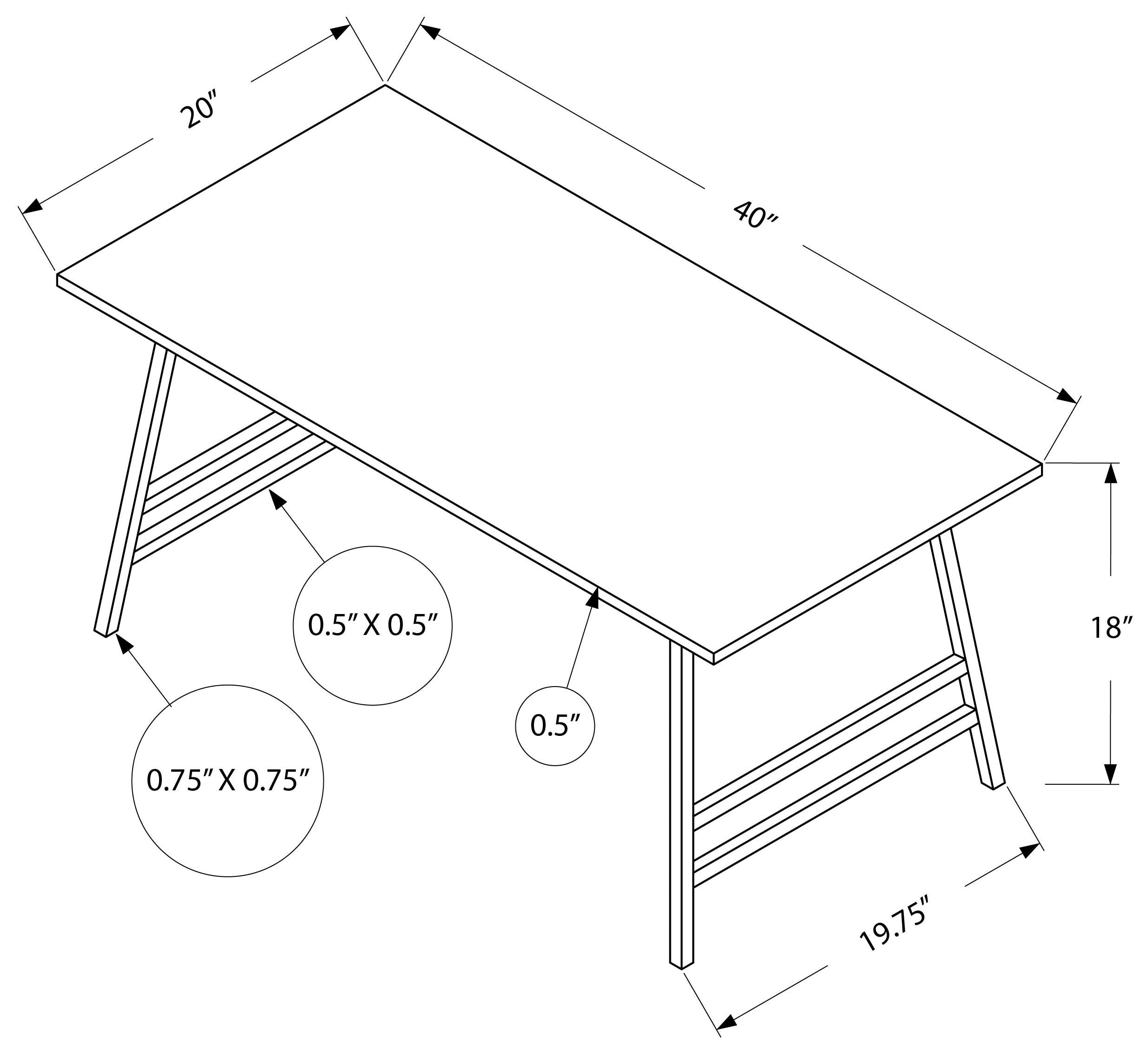 TABLE BASSE - 40"L / BLANC / METAL ARGENT ( Meuble Mtl ) 
