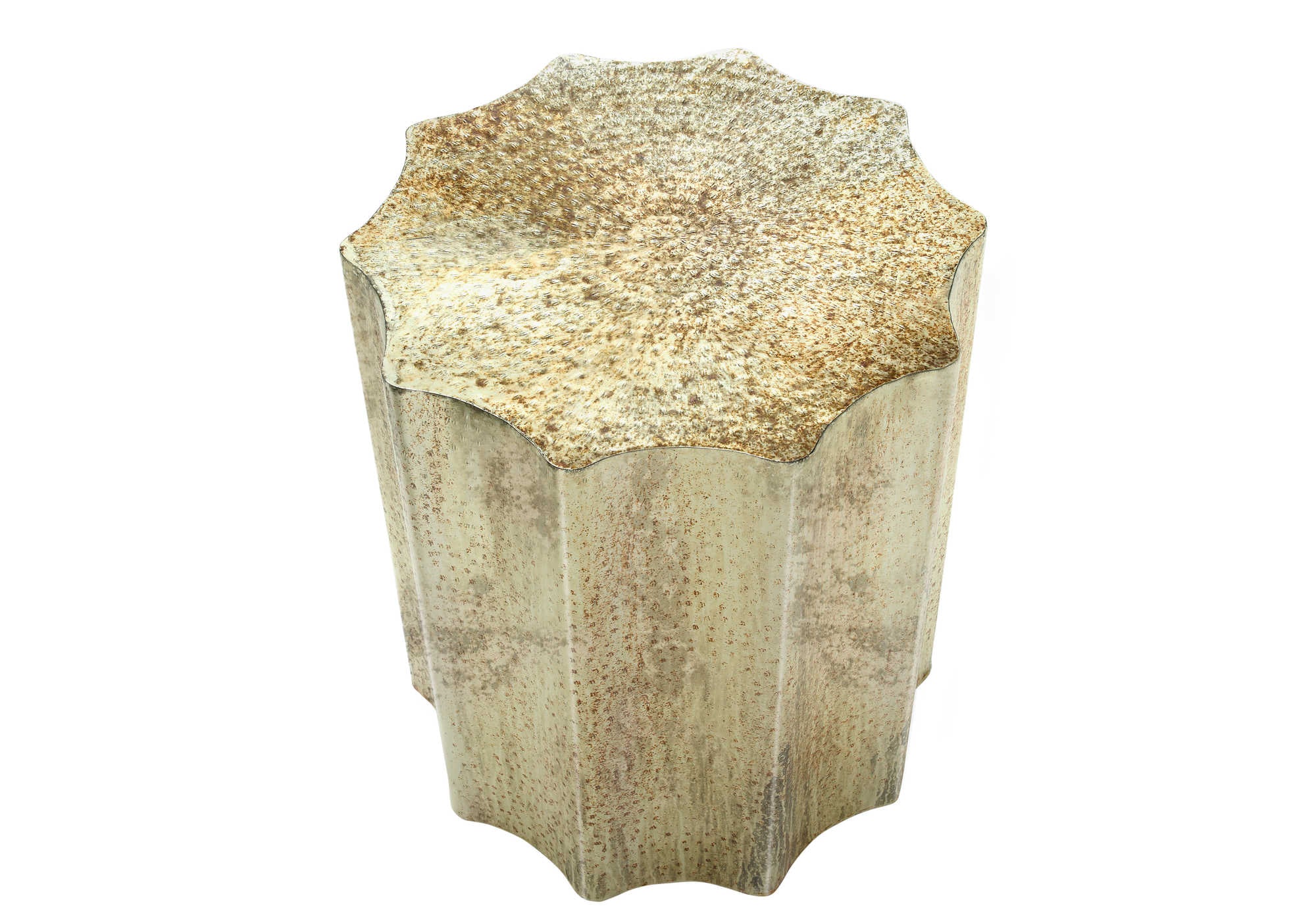 TABLE D'ACCENT - 22"H / TABLE DE BOUT EN FER OU ANTIQUE