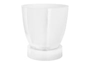 TABLE D'ACCENT - 22"H / BOUT DE TAMBOUR EN FER TEXTURÉ BLANC