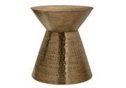 TABLE D'ACCENT - 22"H / TABLE D'EXTRÉMITÉ DE TAMBOUR EN MÉTAL DE FER DE CUIVRE