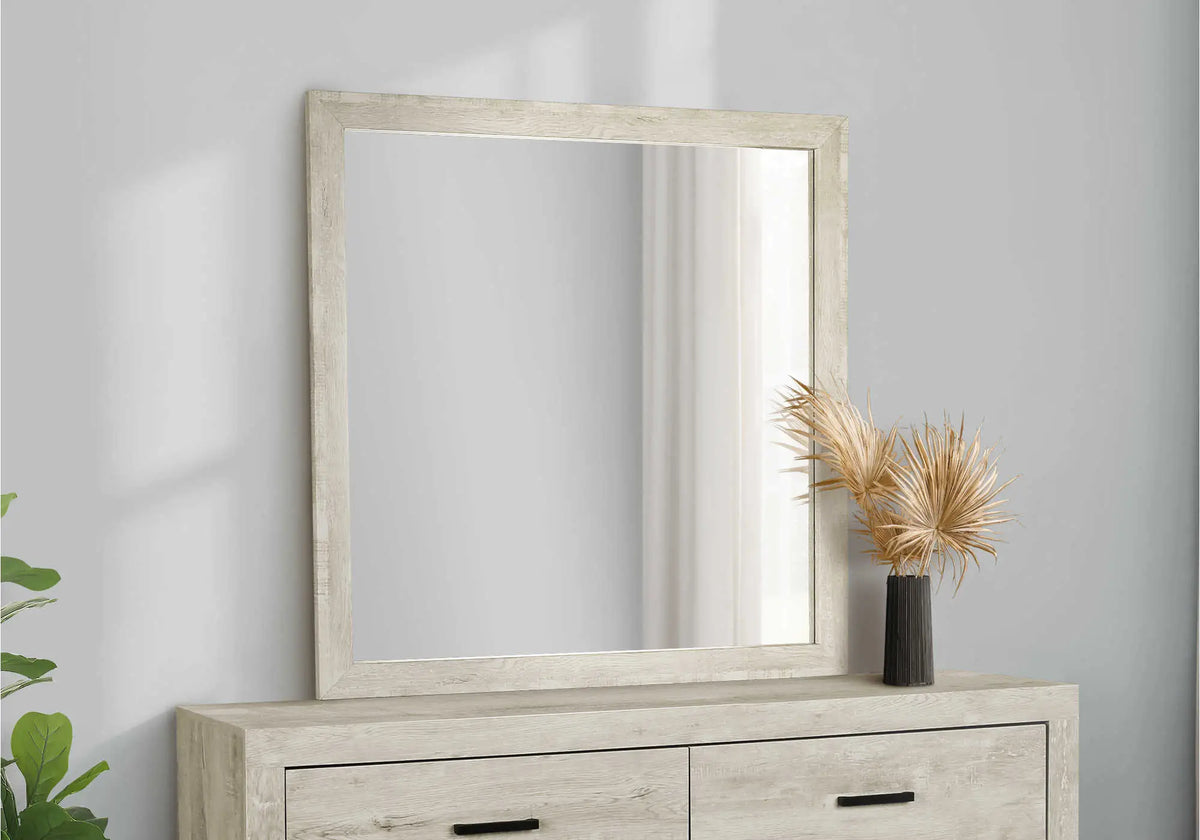 Miroir mural de chambre – Fini chêne blanchi