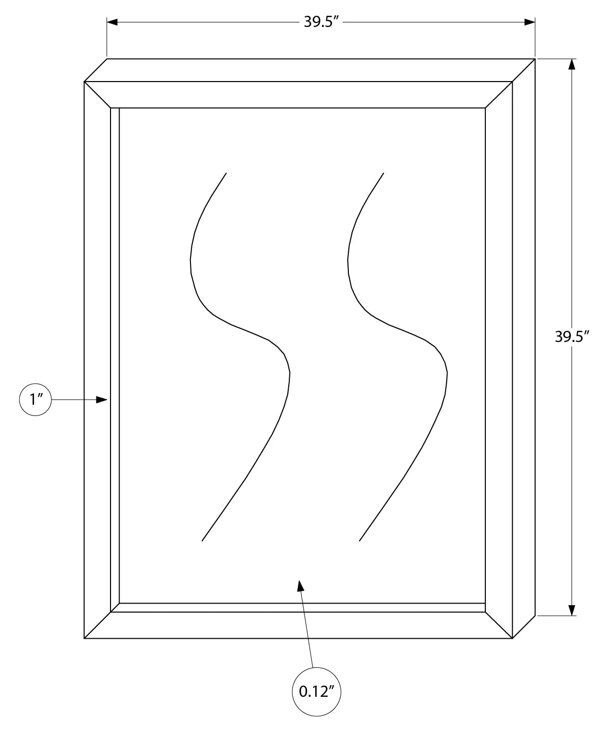 Miroir mural de chambre – Fini chêne blanchi
