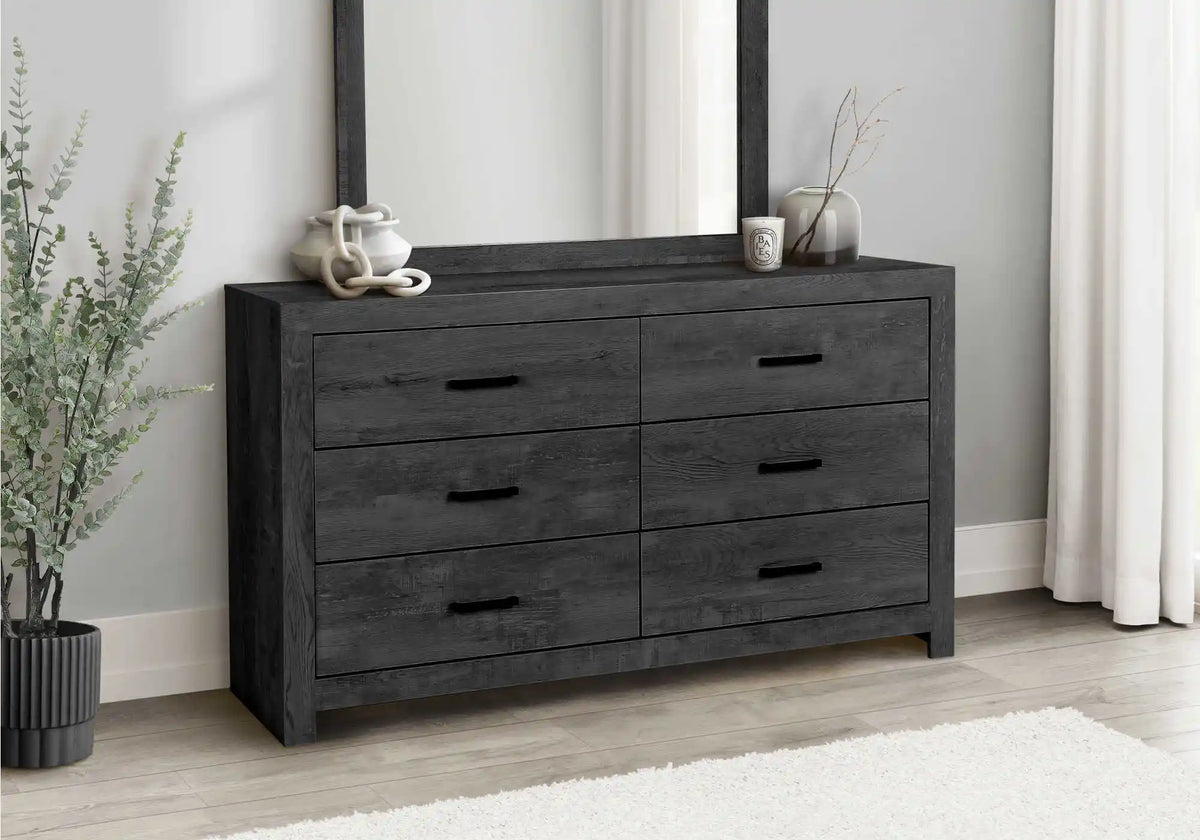 Commode 6 tiroirs – Fini gris graphite