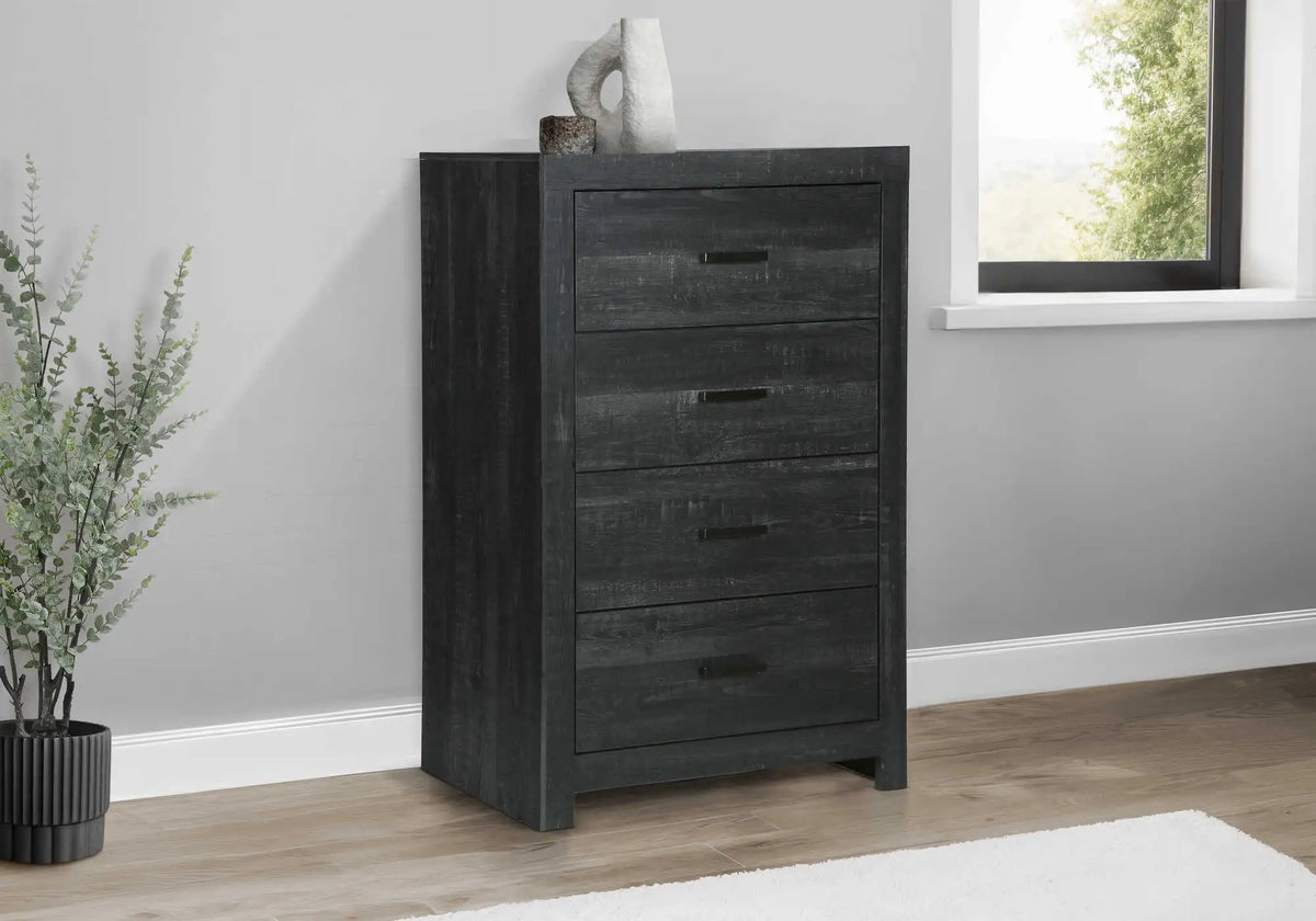 Commode 4 tiroirs – Fini gris graphite