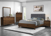 Ensemble de chambre Queen 5 pièces Monarch Specialties – Noyer et gris