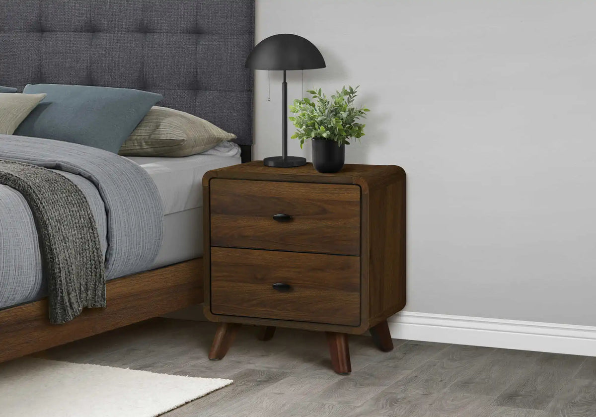 Ensemble de chambre Queen 5 pièces Monarch Specialties – Noyer et gris
