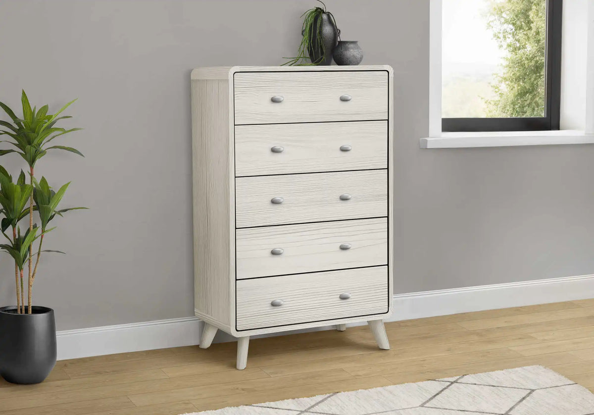 Commode 5 tiroirs – Fini chêne gris