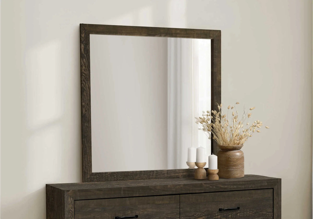 Miroir mural – Fini chêne rustique