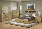 Ensemble de chambre Queen 5 pièces – Fini chêne moyen