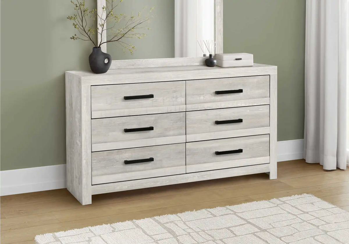 Ensemble de chambre Queen 5 pièces – Fini gris bois récupéré