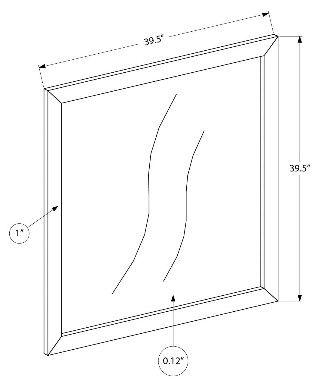 Miroir mural – Fini gris bois récupéré
