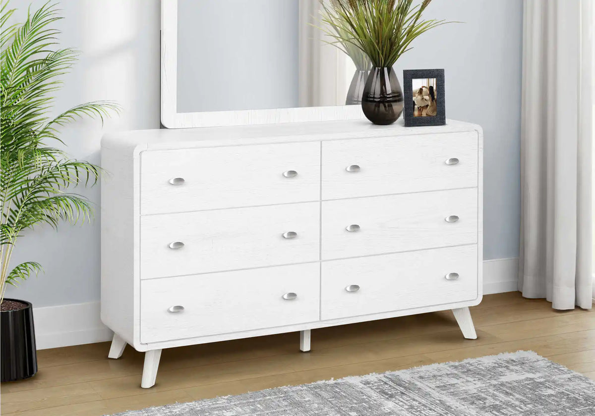 Commode 6 tiroirs – Fini chêne blanc