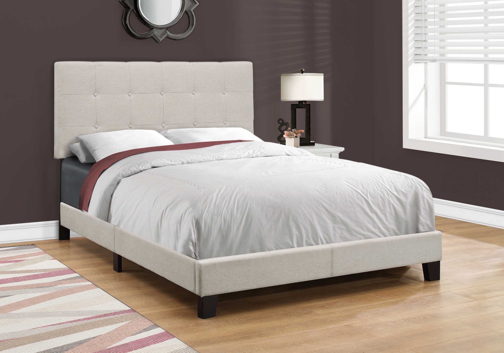 LIT - PLEIN GRANDEUR / LIN BEIGE ( Meuble Mtl ) 