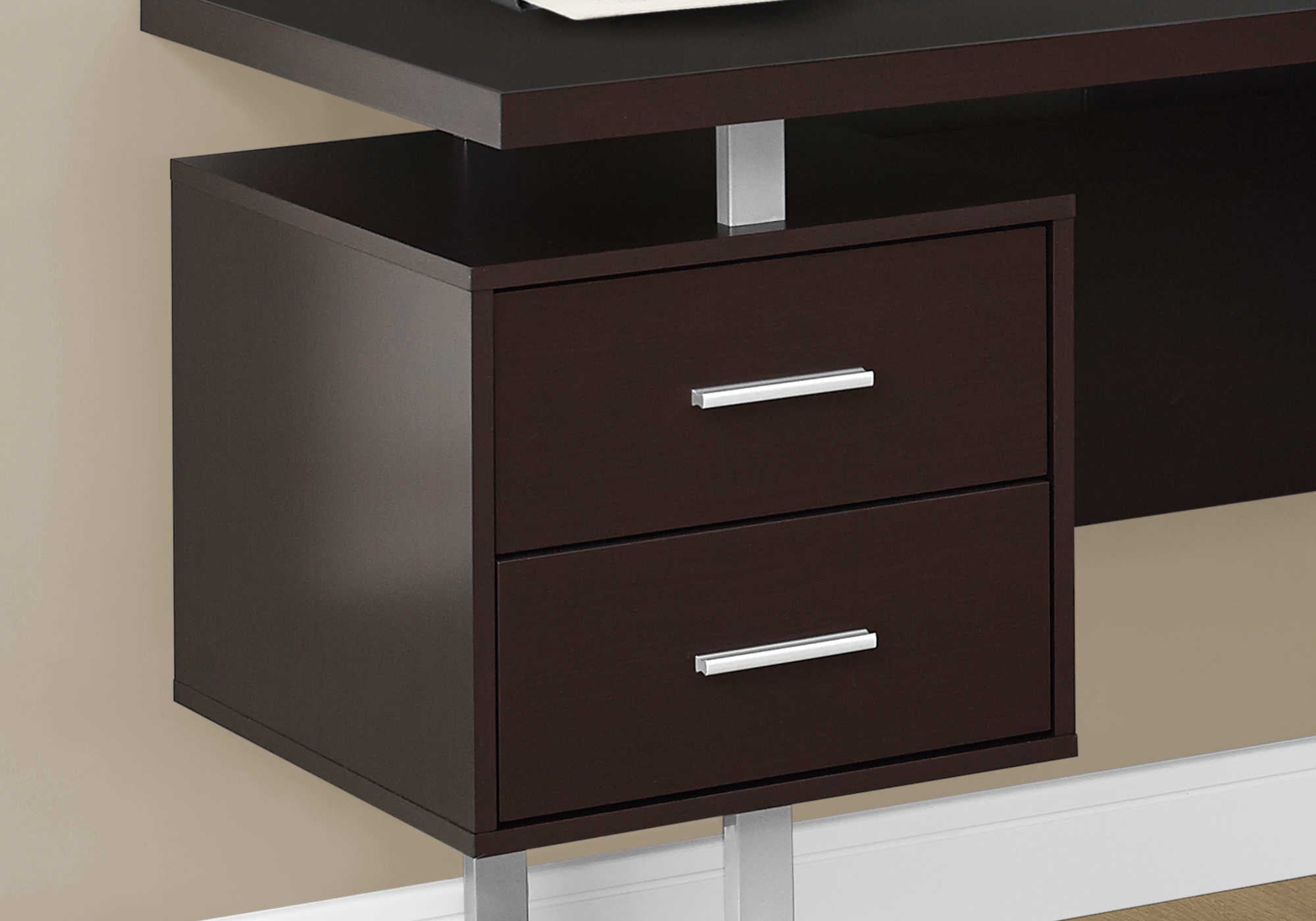 BUREAU D'ORDINATEUR - 70"L / ESPRESSO ORIENTATION GAUCHE OU DROITE ( Meuble Mtl ) 