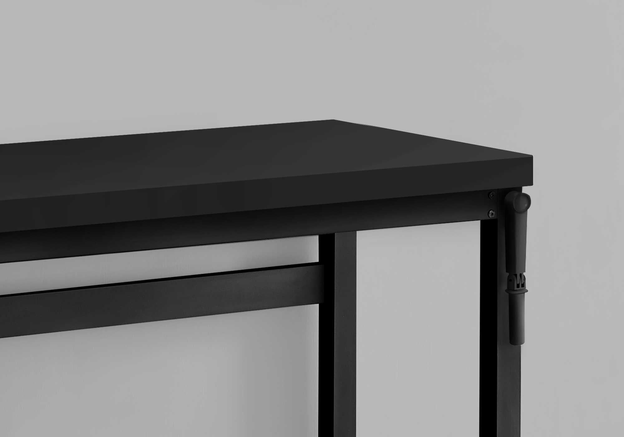 BUREAU D'ORDINATEUR - 48"L / NOIR / HAUTEUR AJUSTABLE/ METAL NOIR ( Meuble Mtl ) 