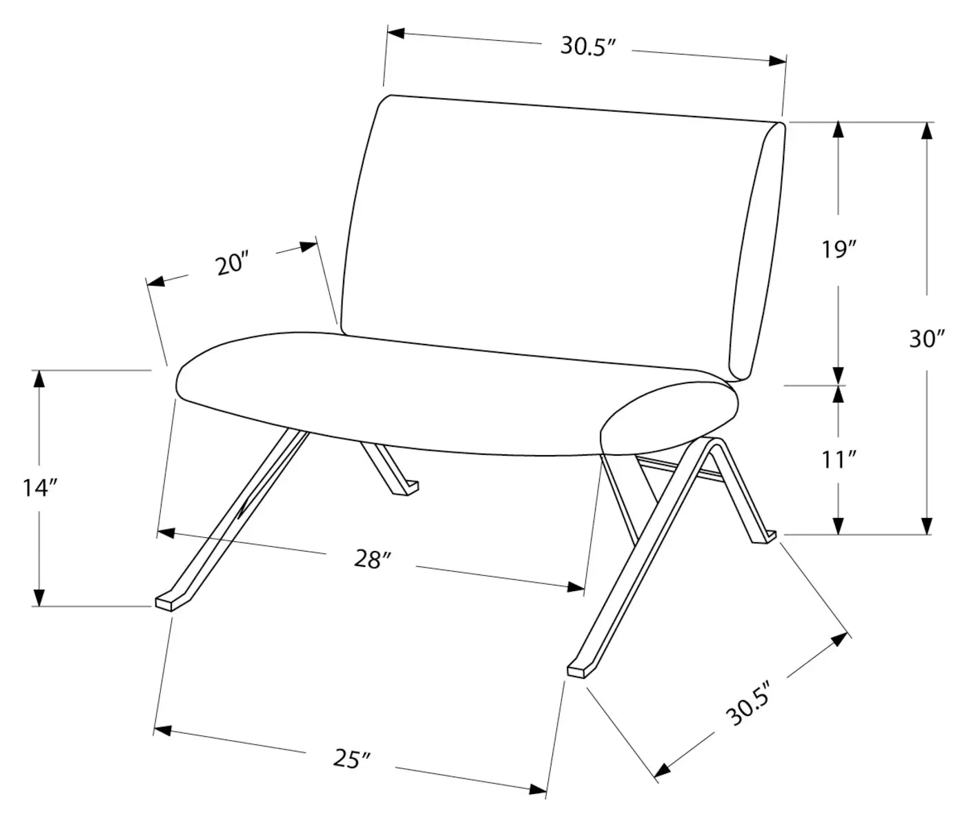 Chaise d'Appoint Motif Chevron Bleu Sarcelle et Pieds Chromés