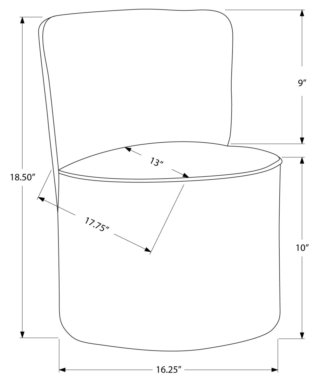 CHAISE JUVÉNILE - PIVOTANTE / SIMILI-CUIR BLANC ( Meuble Mtl )