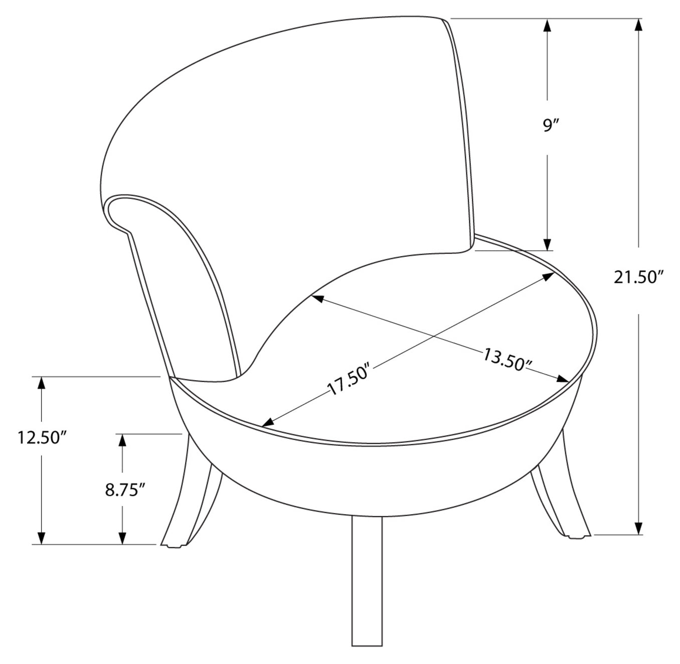 CHAISE JUVÉNILE - SIMILI-CUIR BLANC ( Meuble Mtl )
