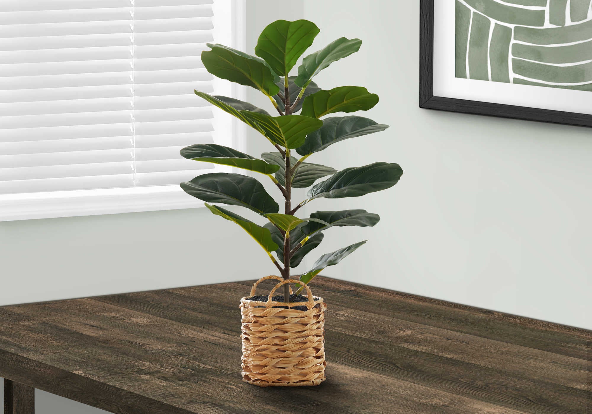 PLANTE ARTIFICIELLE - 28"H/FIGUIER INTERIEUR/POT TISSE 8"