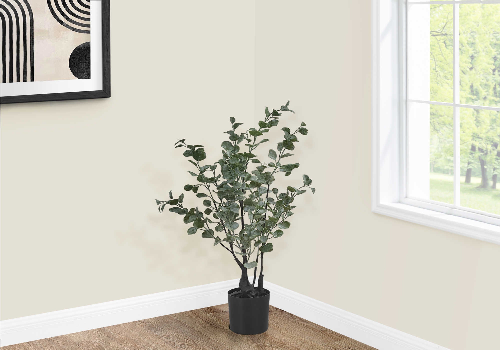PLANTE ARTIFICIELLE - 35"H / POT INTÉRIEUR EUCALYPTUS 5"