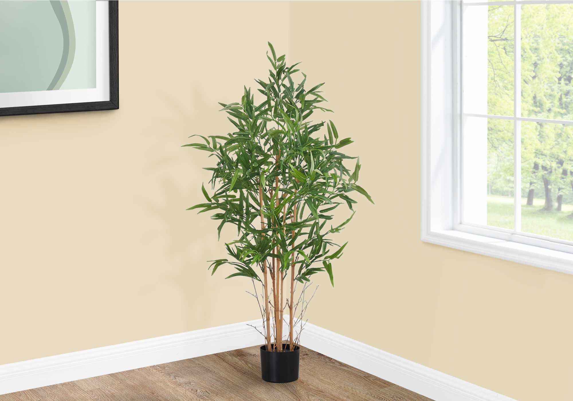 PLANTE ARTIFICIELLE - 50"H / POT INTÉRIEUR BAMBOU 5"