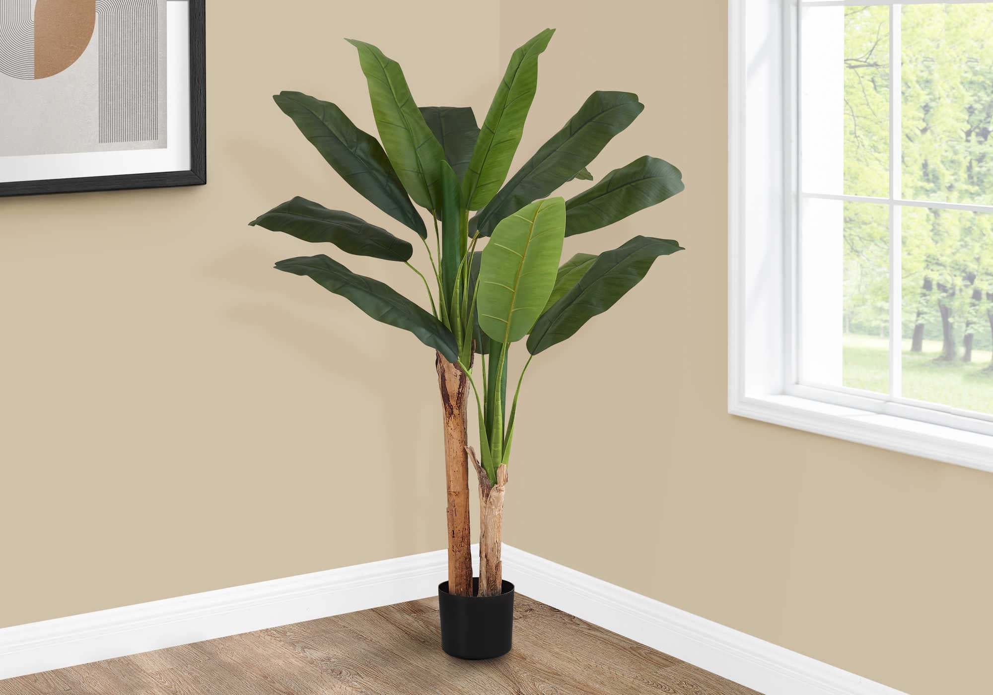 PLANTE ARTIFICIELLE - 55"H / BANANIER INTERIEUR POT 6"