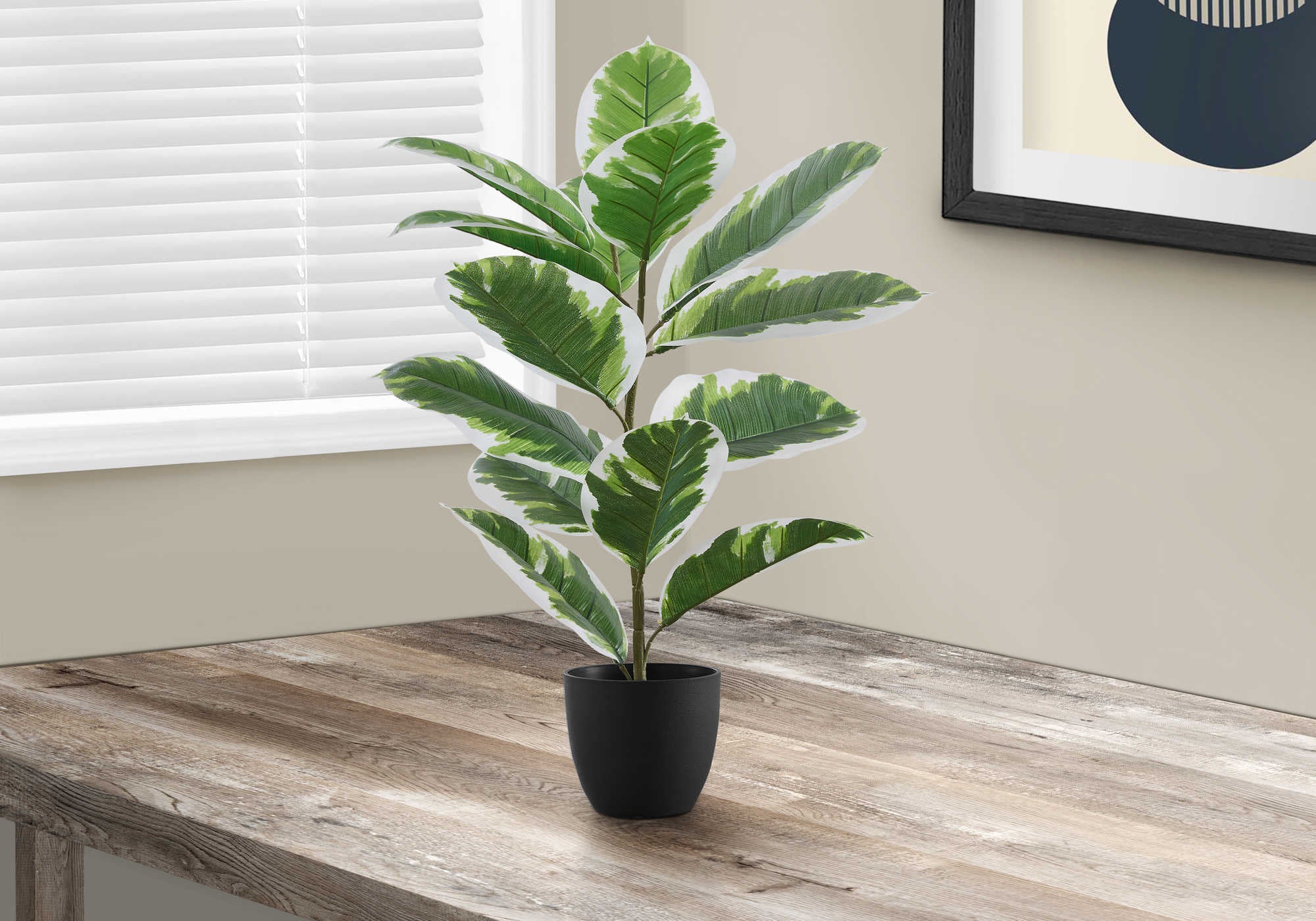 PLANTE ARTIFICIELLE - 27"H / POT INTÉRIEUR CAOUTCHOUC 5"
