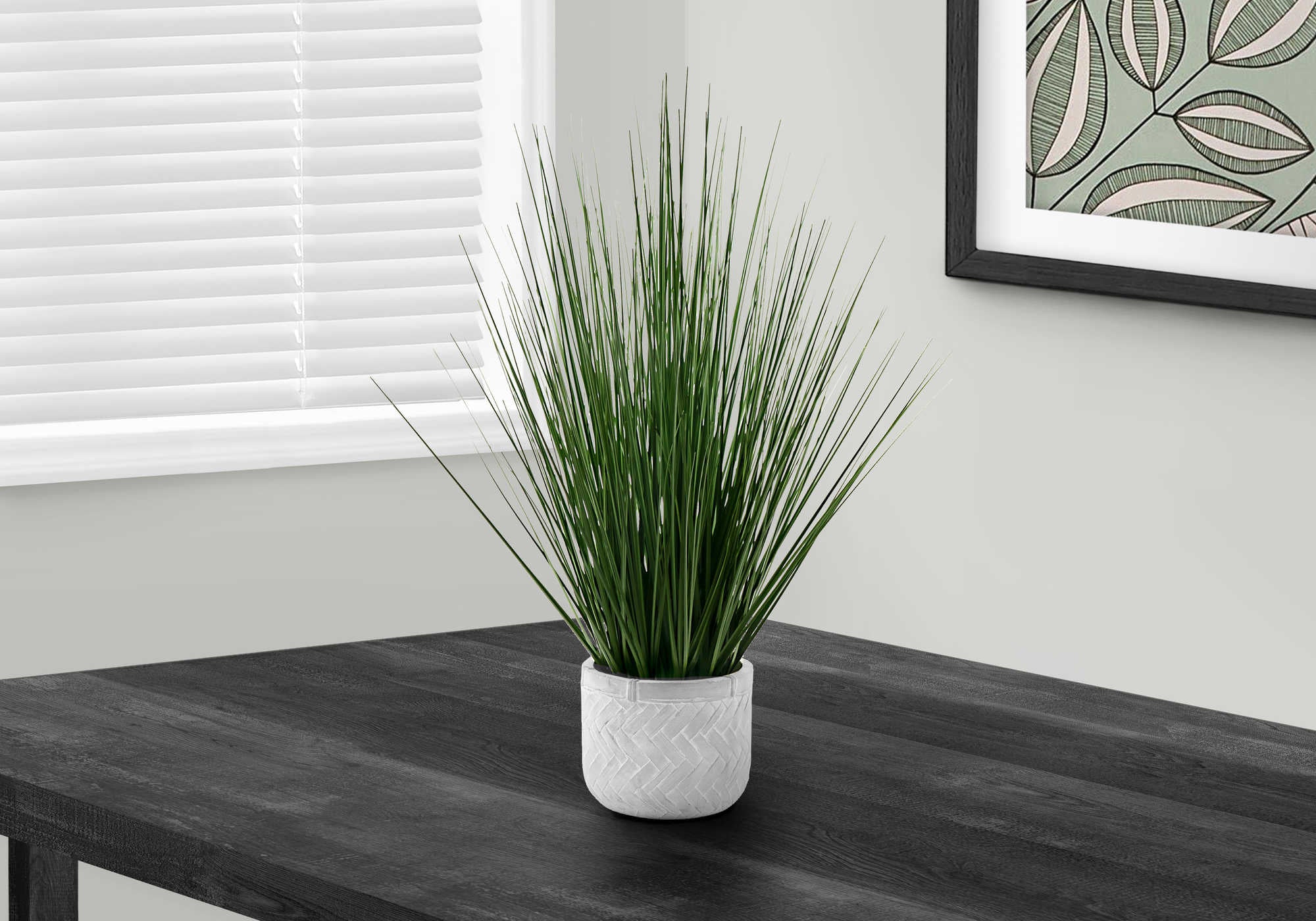 PLANTE ARTIFICIELLE - 21"H / POT INTÉRIEUR GAZON 4"