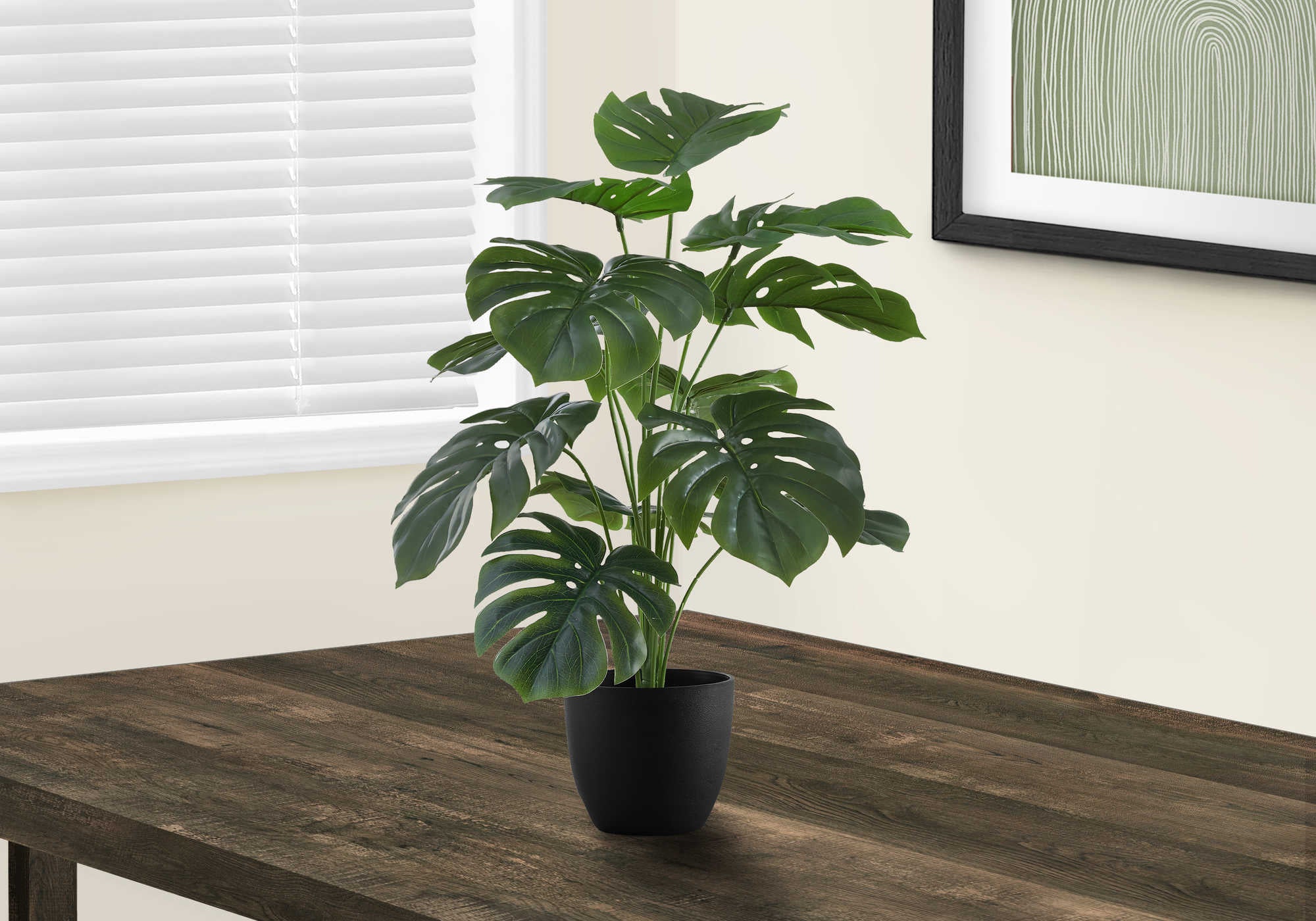PLANTE ARTIFICIELLE - 24"H / POT INTÉRIEUR MONSTERA 5"