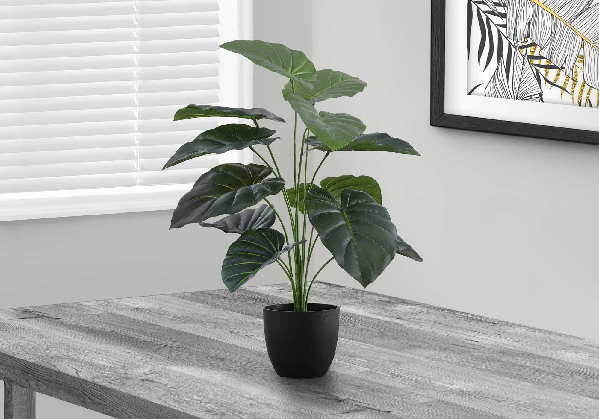PLANTE ARTIFICIELLE - 24" H / POT INTÉRIEUR ALOCASIA 5"