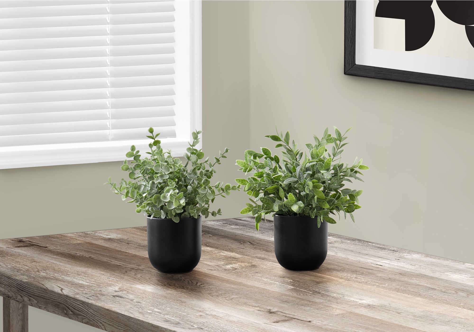 PLANTE ARTIFICIELLE - 2MCX / 11"H EUCALYPTUS/GAZON POT 5"