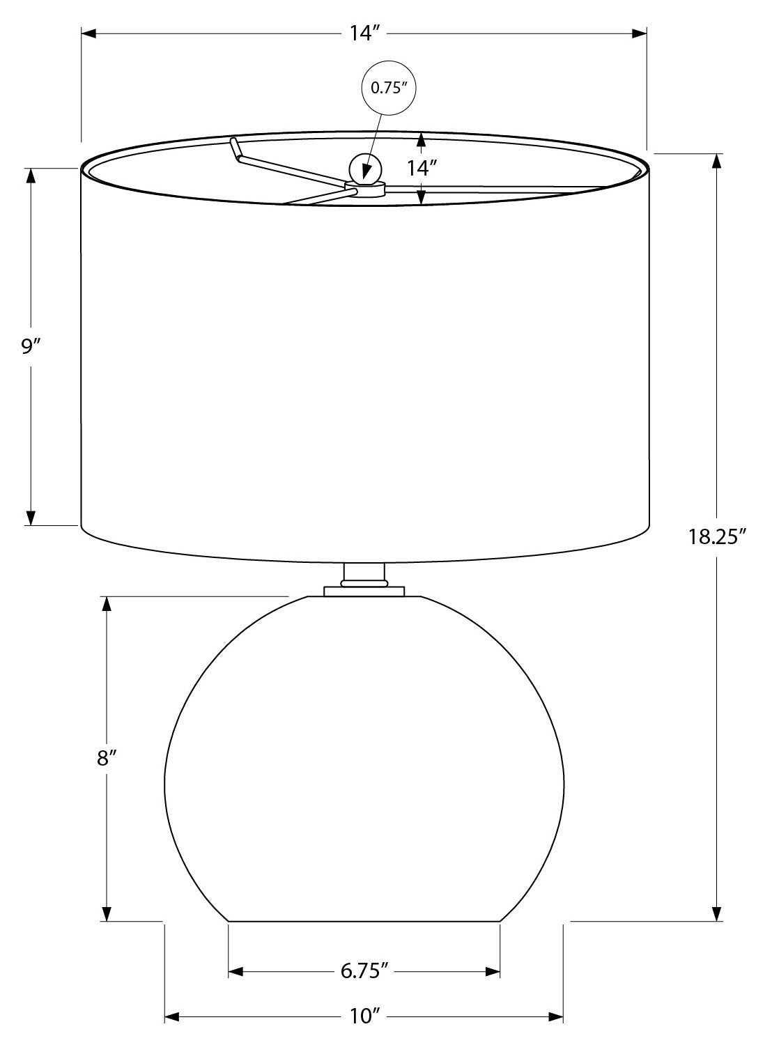 ÉCLAIRAGE - LAMPE DE TABLE 18"H CÉRAMIQUE CRÈME / ABAT-JOUR IVOIRE
