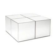 Table d’appoint cube miroir GY-ET-1363 en acier poli