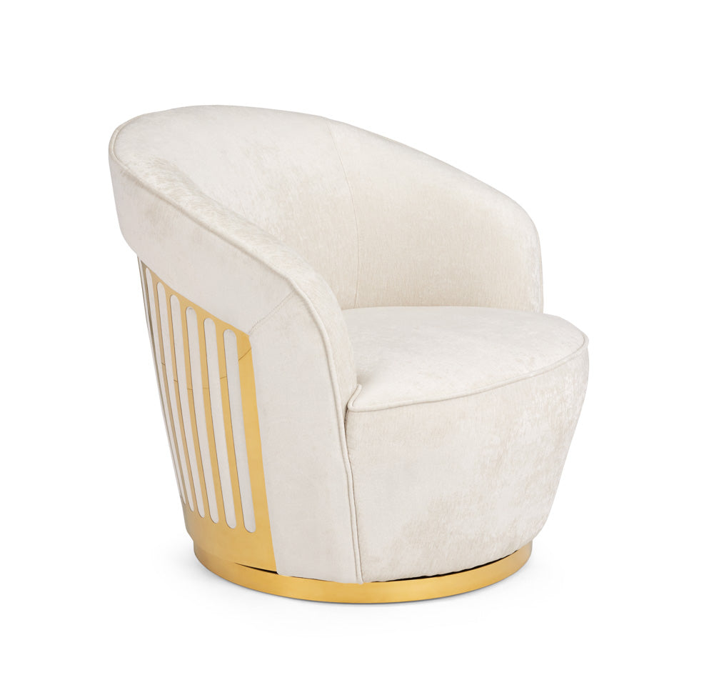 Chaise Lucien : Ivoire Brillant