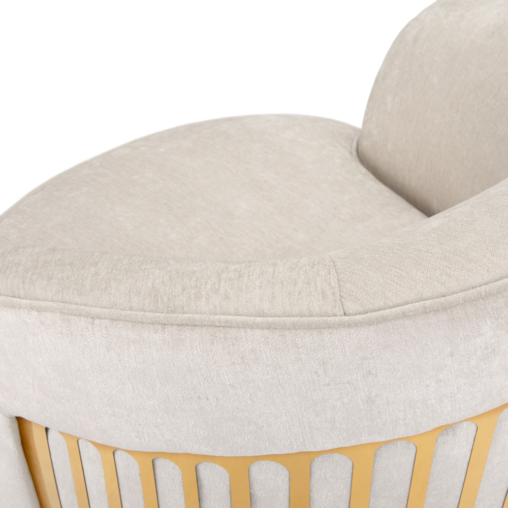 Chaise Lucien : Ivoire Brillant