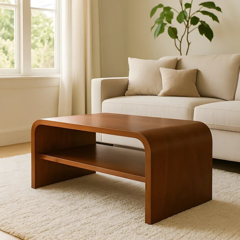 Table basse Jeffrey en placage de noyer – GY-CT-CC03