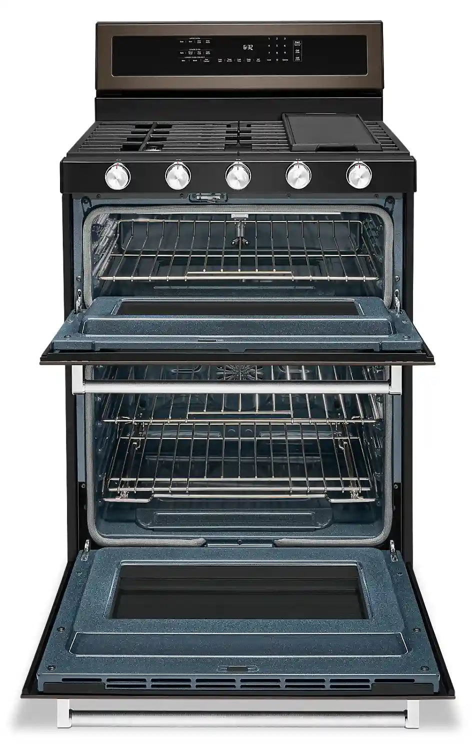 Cuisinière KitchenAid au gaz, 6 pi³, deux fours, acier inoxydable KFGD500ESS