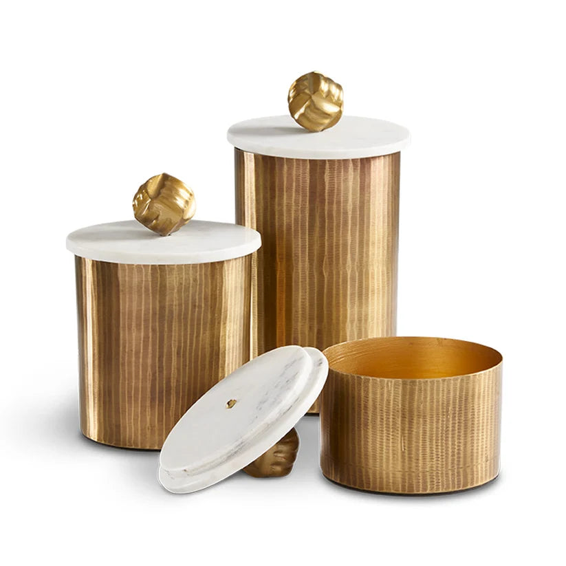 Ensemble de 3 boîtes décoratives Keva à texture mate