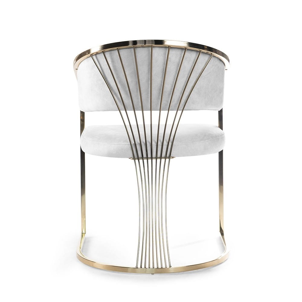 Fauteuil d'appoint Lotus argenté