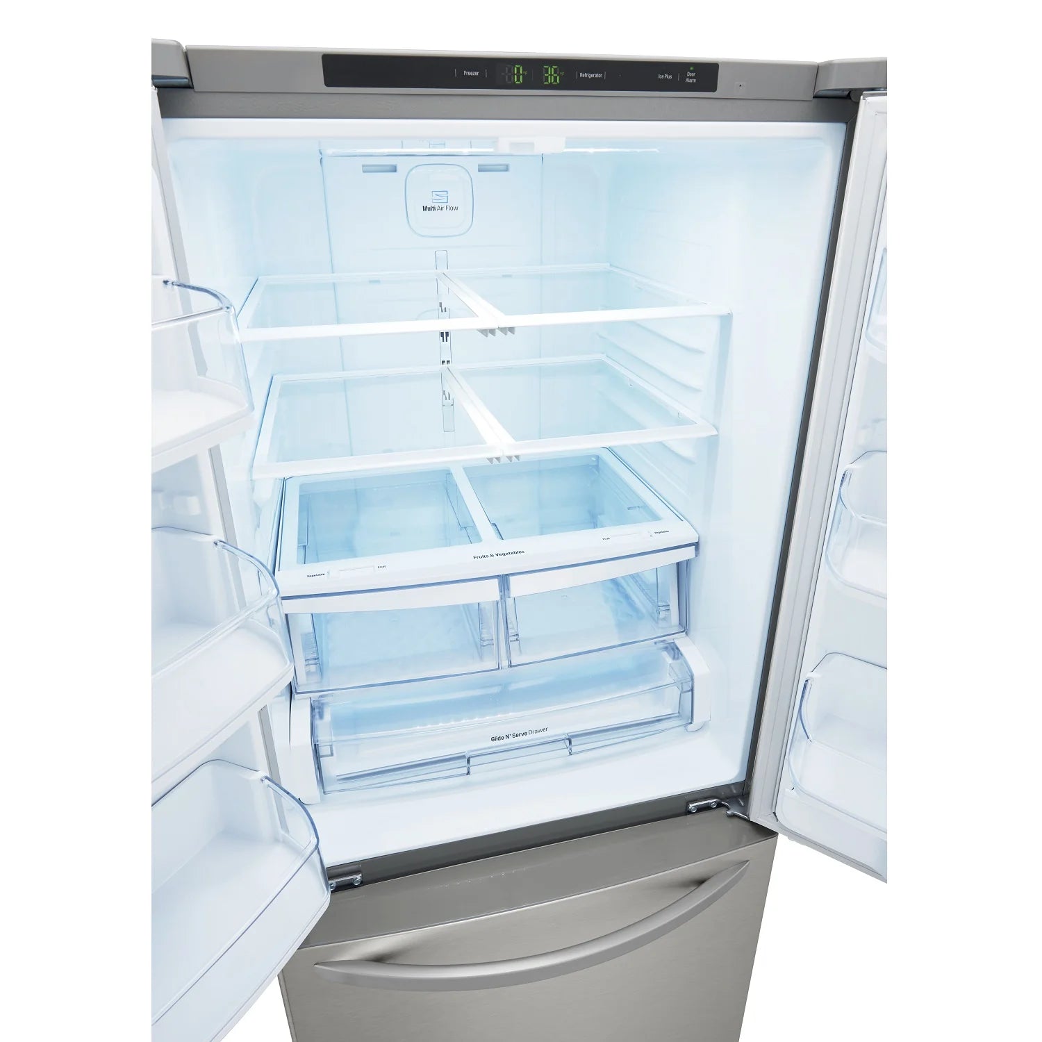 Réfrigérateur LG 30" 21,8 pi³ Portes Françaises Inox Smudge-Proof LRFNS2200S