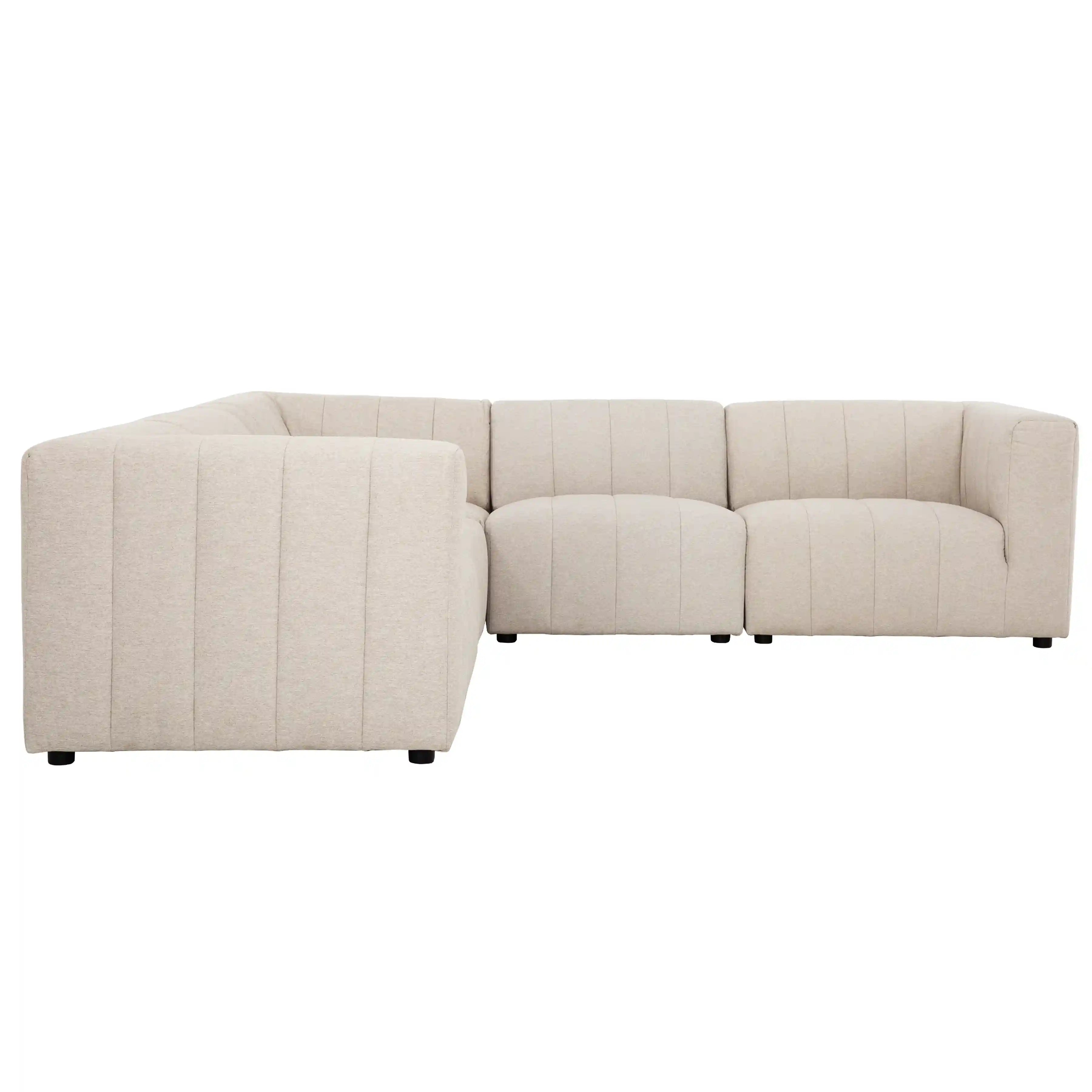 Sofa de Coin Modulaire Lauriston | 5 Pièces Beige